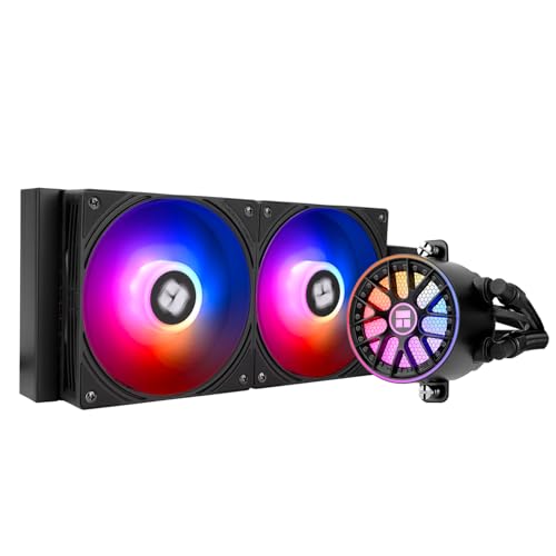 Thermalrlght Aqua Elite 240 V6 ARGB Black Liquid CPU Cooler-240mm AIO,PWM Pump,for AM4/AM5, Intel LGA1851/1700,Direct Motherboard Connection