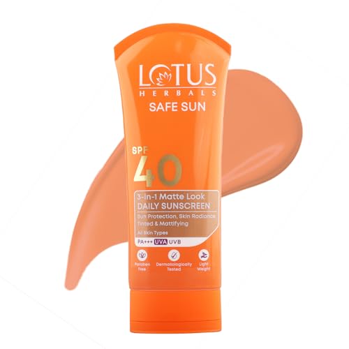 Lotus Herbals Safe Sun 3-In-1 Matte Look Sunblock SPF-40, 50g