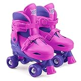 Xootz Patines cuádruples para niños, Patines Ajustables para Principiantes, Color Morado