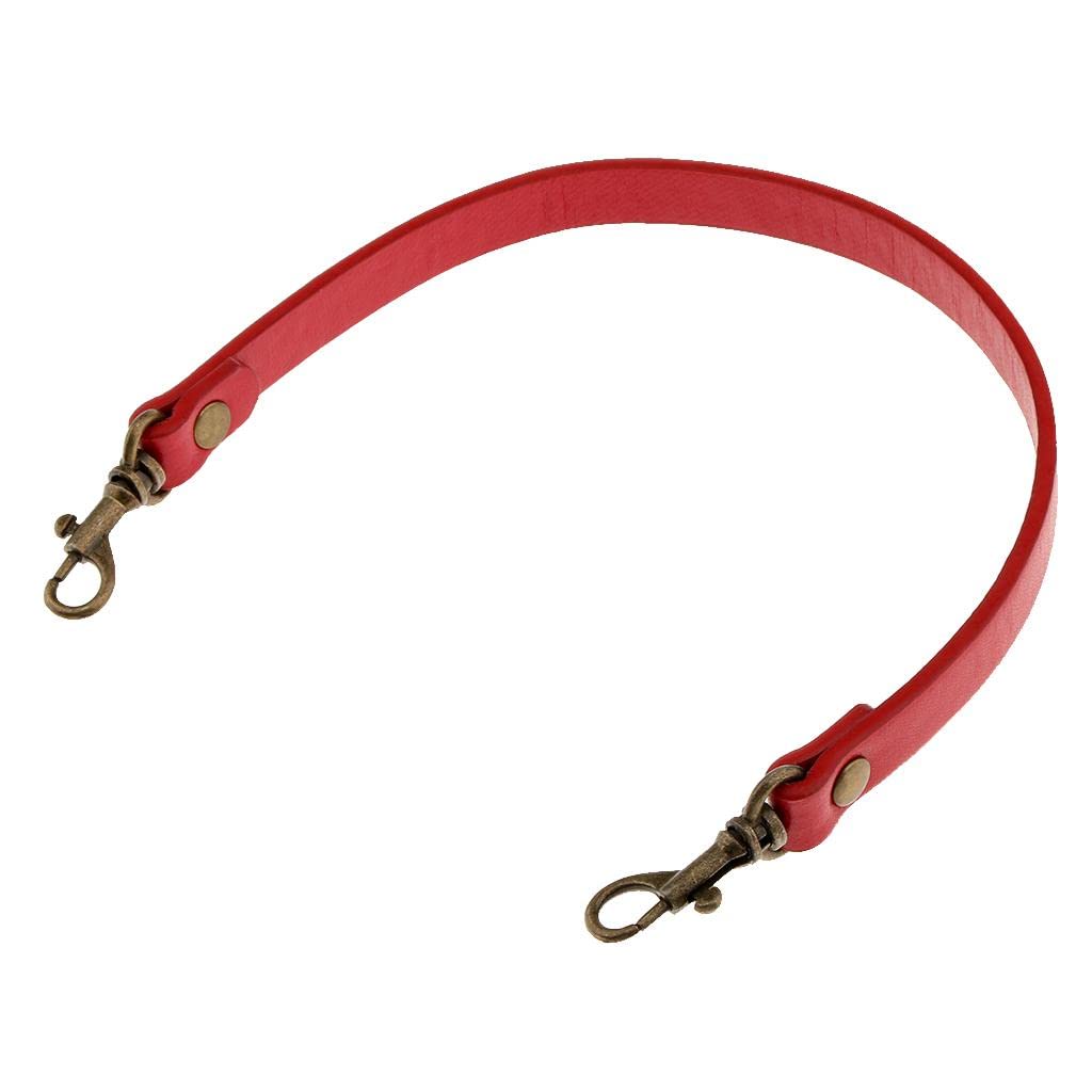 PU Leather Short Handbag Bag Strap Replacement Purse Handle 36cm Red-image-35