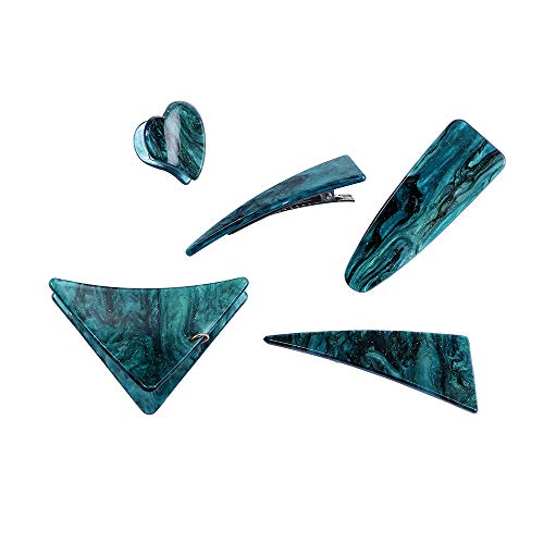 5 Pcs Geometric Hair Clips Acrylic Resin Hair Barrettes Large Triangle Hair Claw Duckbill Clips Hair Accessories for Women