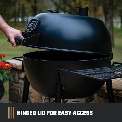 Image of Oklahoma Joe's Blackjack 21.5 in. Heavy-Duty Kettle Charcoal Grill with 382 sq. in. Cooking Area, Black