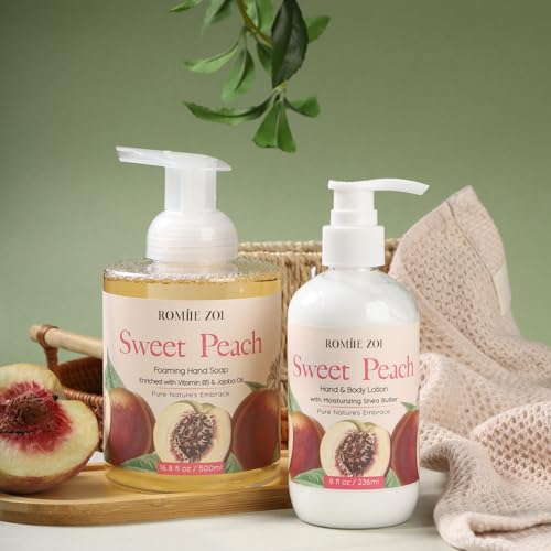 Image of ROMIIE ZOI Foaming Hand Soap, Sweet Peach, 500ml / 16.8fl.oz | With Gift Box, Gentle cleansing, nourishes skin without drying