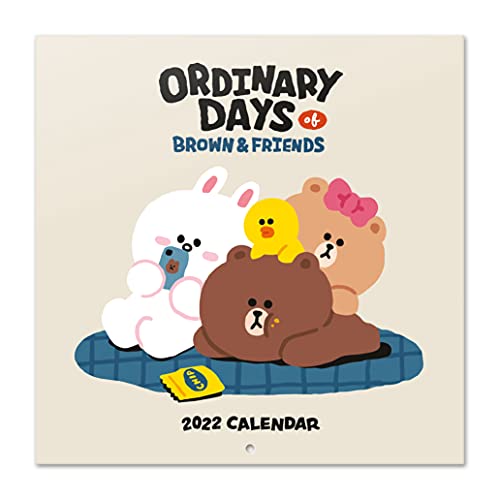 Grupo Erik Calendario Line Friends 2022 incluye póster de regalo - Calendario 2022 pared│ Calendario anual 2022 pared - Calendario mensual - Producto con licencia oficial