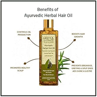 Herbal Hair Oil Ayurvedic Raw Herbs Mix Oil Multipurpose Hair Oil for Hair Growth and Anti Dandruff, Hair Fall Control, Thick and Long Hair 100ml