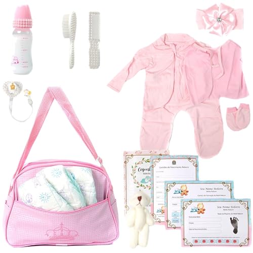 Bolsa Maternidade Rosa Roupa Acessórios Fralda Bebê Reborn