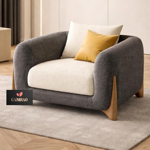 Image of Classic 3+1= 4 Seater with Footrest Seater Sofa Set Luxury Chesterfield Modern Fahionalable Sleeper Sofa for Living Room, Dining Room, (Dark Grey & Beige)