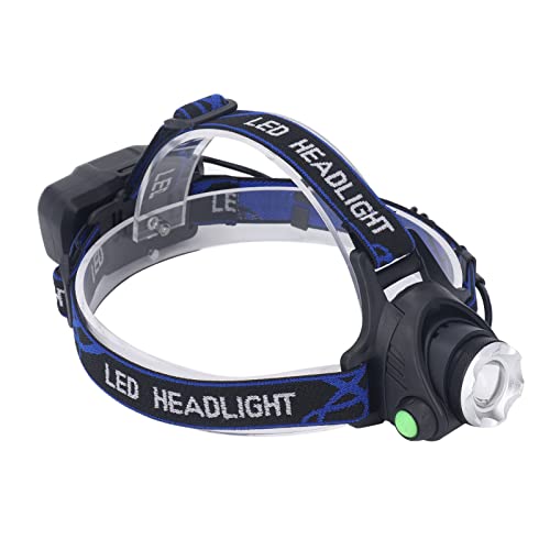 Natudeco Lámpara de Cabeza LED Reflector Zoom Pesca Salvamento Lámpara Telescópica Trabajo Faro Recargable Joyería Lámpara Especial Lámpara de minero de Largo Alcance para Correr Camping y Senderismo