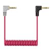 3,5 mm TRS naar TRRS microfoonkabel SC7, 1/8 mannelijk naar mannelijk opgerolde haakse microfoon snoer sluit iPhone…
