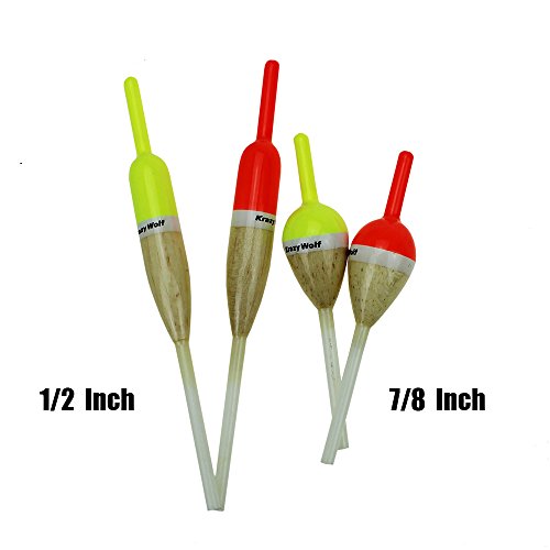 Krazywolf Balsa Slip Floats for Ice Fishing,1/2 to 1 Inch,Pack of 12 - Thumbnail 4