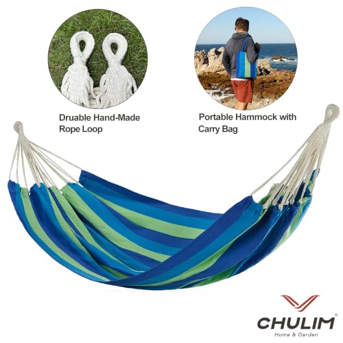Image of Brazilian Double Hammock with Tree Straps, King Size, 500 lbs Capacity