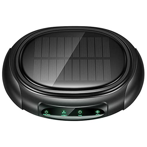 Portable Air Purifier, Car Air Purifier Ionizer With Negative Ions For Smokers Quiet Ionic Air Cleaner For Car Small Room Solar Panels And Usb Dual Charging #TOP13