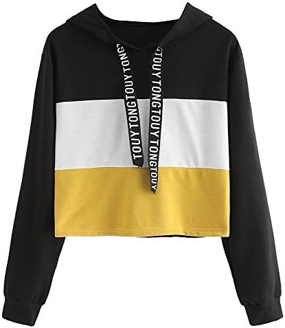 Women Teen Girls Pineapple Crop Sweatshirt Hoodie Long Sleeve Crop Top Hooded Sweatshirt Jumper Pullover Tops