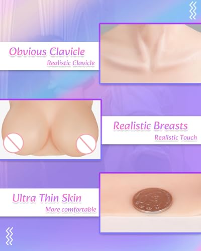 Silicone Breastplate Fake Boobs D Cup Breast Plates Breast Forms for Transgender Cosplay Drag Queen Crossdresser3
