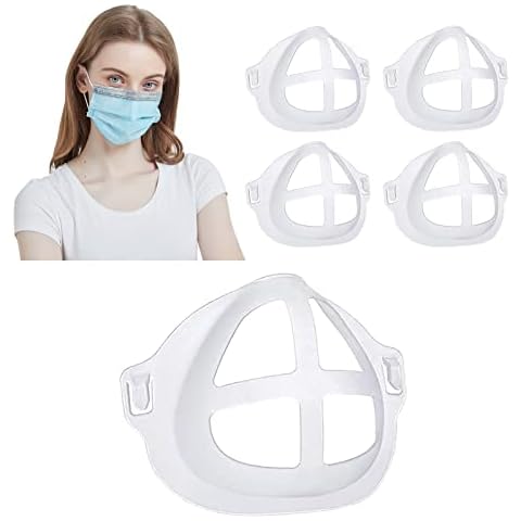NEWHOMESTYLE 5 Pcs Plastic Face Mask Bracket, Inner Support Frame Bracket for Mask, Lipstick Protector, Mask Inserts Supporter for Breathable Space Cover