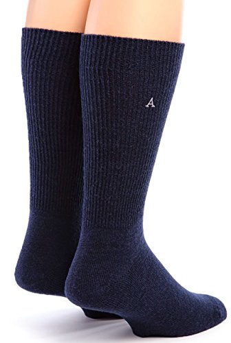WARRIOR ALPACA SOCKS | Premium Baby Alpaca Wool Dress Socks | Unisex (Large, Navy)2