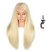 HAIREALM 26"-28" Mannequin Head Hair Styling Training Head Manikin Cosmetology Doll Head Synthetic Fiber Hair (Table Clamp Stand Included) SKX613S