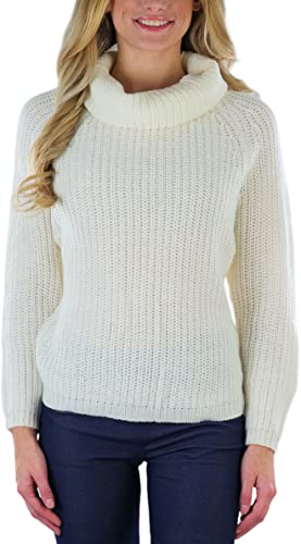 Image of ToBeInStyle Women's Classic Knit Fold Over Turtleneck Pullover