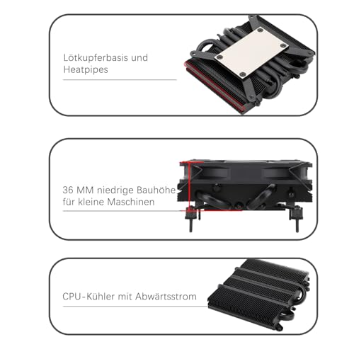 Refroidisseur de CPU Thermalright AXP90 X36 Noir Bas Profil avec Ventilateur 2700tr/min - 5