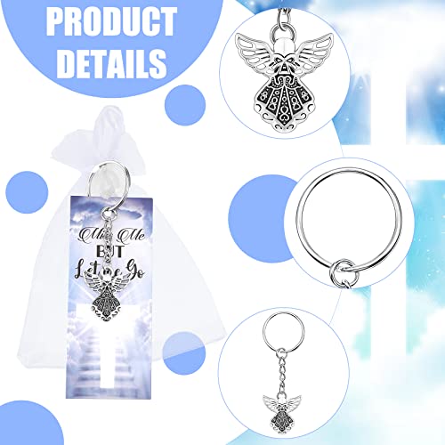 108 Pieces Funeral Favors, Includes 36 Angel Keychains 36 Organza Bags 36 Miss Me But Let Me Go Prayer Cards Thank You Favor Tags Guest Return Favors For Celebration Of Life Memorial Party Supplies #TOP3