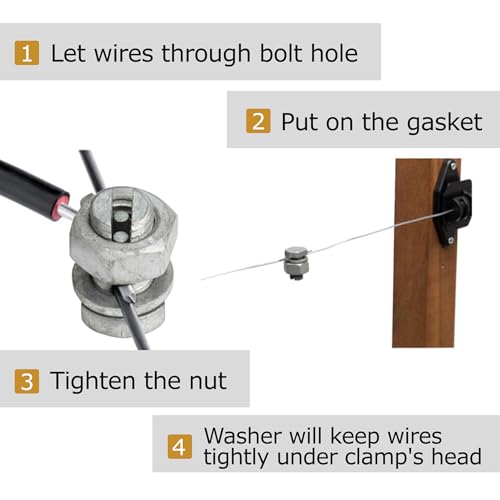 split bolts electrical fence connector wire join clamp split bolt wire connector for electric fence wire 10 pieces