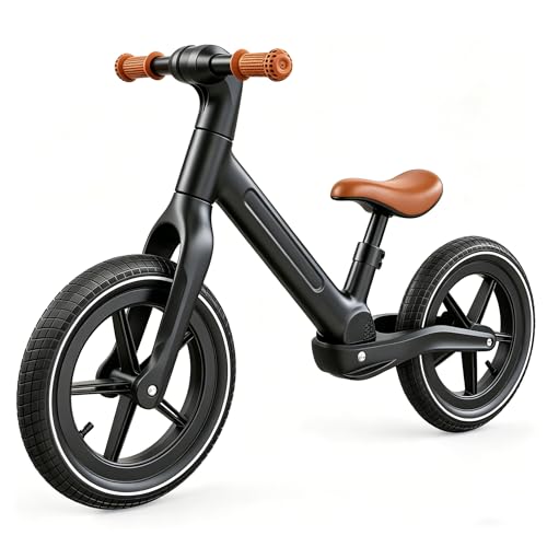 Skirfy 14 Inch Balance Bike for Kids Balance Bike with Air Rubber Tires Adjustable Seat Lightweight No Pedal Training Bicycle