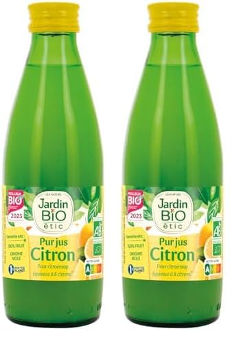 Jardin BiO étic - Pur Jus de Citron 25 cl (Lot de 2)
