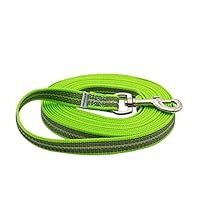 Herm Sprenger Verstelbare hondentrainingsriem - veilige, antislip rubberen nylon grip handsfree hondenriem - duurzaam, 3/4 inch dik en reflecterend (4 voet - 14 ft lengte) (blauw