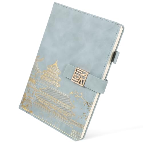 Cuaderno diario de cuero sintético con hebilla para oficina
