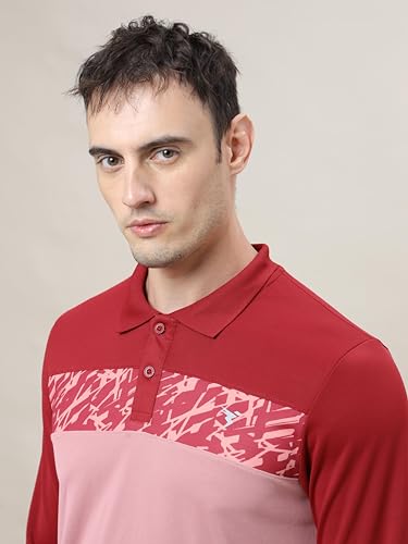 Image of TECHNOSPORT Men's 100% Polyester Slim Fit T-Shirt - (P710 P ) Pack of 1