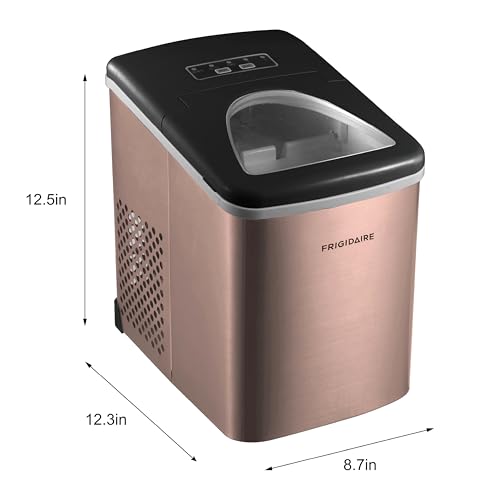 Frigidaire EFIC117-SSCOPPER-COM Stainless Steel Ice Maker, 26lb per Day, Copper Stainless