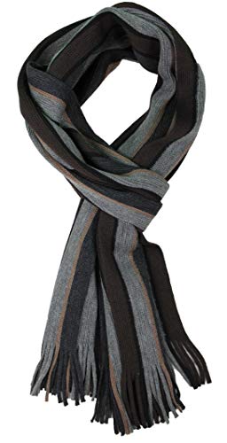 Écharpe en laine marron grise pour vos sorties d'hiver