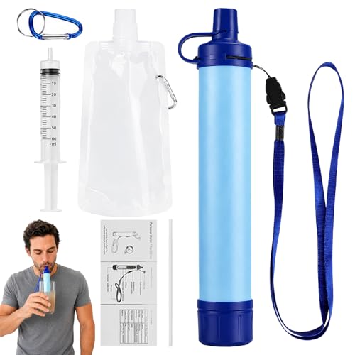 Hydra X1 Water Filter Emergency Water Filter Straw Portable Lightweight for Hiking Camping Travel (1PCS)