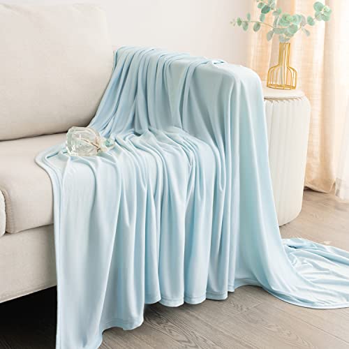 Llancl Cooling Blankets For Hot Sleepers - Extreme Thin Bed Throw Blanket For Summer, Lightweight Cold Blankets,Cool Sheet For Bed,Sofa(Throw Size 50" X 60" Blue) #TOP3
