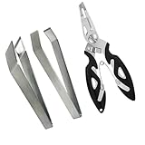 COO KORA Fish Bone Tweezers/Fishing Pliers, 304 Stainless Steel, Tweezers/Pliers for All Types of Fish, Professional Seafood Tools, Durable, Easy to Clean, Dishwasher Safe, (3 Pieces)
