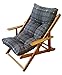 Fauteuil Chaise Longue Relax inclinable 3 Positions en Bois Pliant (Gris pieux)