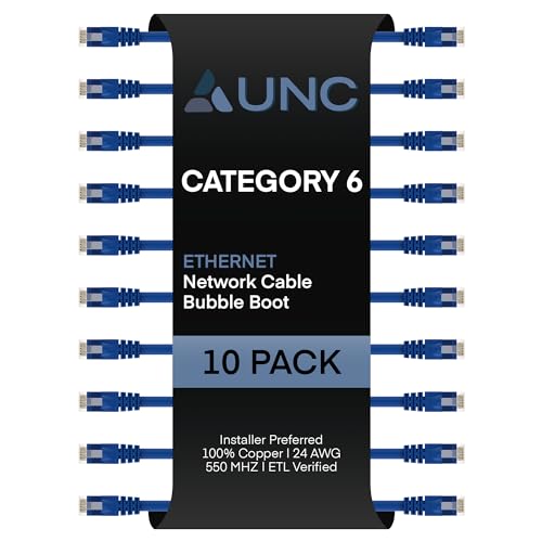 Cable Ethernet Cat 6 UTP de 10 pies azul, pack x10