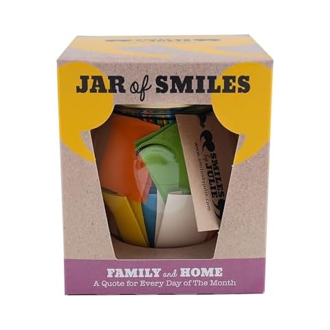 Family & Home Quotations In a Jar. Month of Funny, Thoughtful Quotes in a Jar. Gift For Loved Ones In Your Life. Share Special Thoughts With Your Family. Glass Jar with gift box Cover