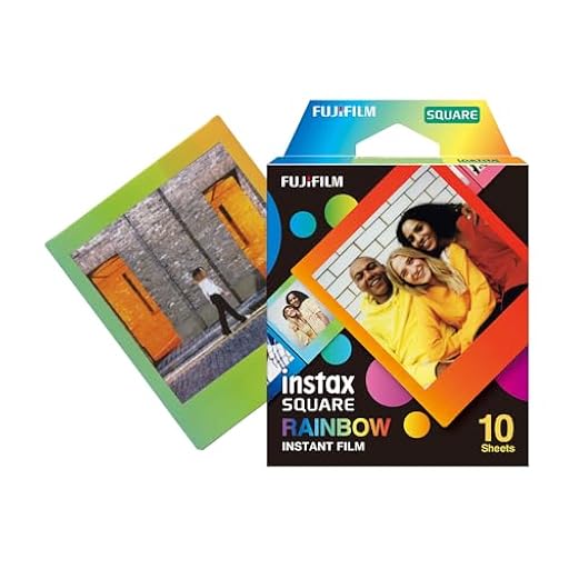 Instax Fujifilm instax Square Rainbow - Película instantanea, 10 fotos | Ya disponible en tu tienda friki favorita! En mundofriki.es!
