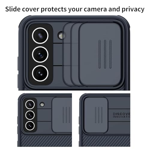 Image of Nilkin Classic Series Compatible for Samsung S21 FE (S21FE) Case with Camera Cover, [Camera Lens Protector] [Scratch-Resistant] [360 Full Protection] Shockproof Slim Phone Case (Black, S21-FE)
