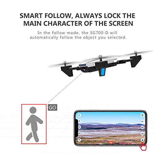 Lommer SG700D RC Drohne mit Kamera 4K, 5G WiFi Faltbare Drohnen, GPS Drohne Quadkopter mit Optischer Fluss… – Bild 4