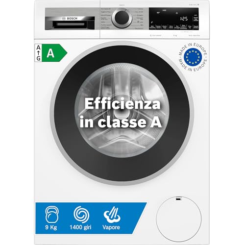 Bosch Elettrodomestici WGG244Z1II Serie 6 Lavatrice a carica frontale, capacità 9 kg, 1400 rpm, Iron Assist, Funzione Aggiungi bucato, Sistema Anti macchia, 60 cm