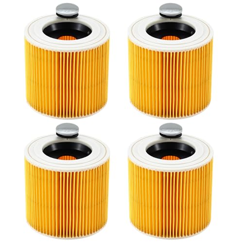 4 Stück Filter - für Kärcher Wd3 Filter for für Kärcher Filter Wd3 Vacuum Cleaners WD1, WD2, WD3, MV3, MV2 SE4001 SE4002 MV3、MV2、A、K、KNT、NT、SE、VC Also Suitable für Kärcher Staubsauger Ersatzteile