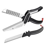 XGIZMOO Vegetable Slicer Cutter Kitchen Cutting Board Scissors Knife Comb for Food,Veggie,Fruit,Meat,Salad,Carrot,Potato,Tomato,Melons,Easy Use and Dishwasher Safe Tomato Knife