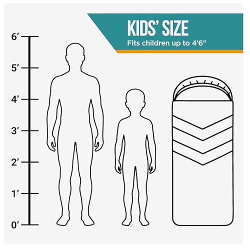 Bolsa de dormir para niños con colchoneta incorporada y bomba de pie integrada (hasta 4'6") colchón inflable todo en uno para pijamadas, camping y viajes (gris/rosa) miniatura 2