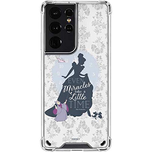Skinit Clear Phone Case Compatible With Samsung Galaxy S21 Ultra 5G - Officially Licensed Disney Cinderella Miracles Take Time Design #TOP11