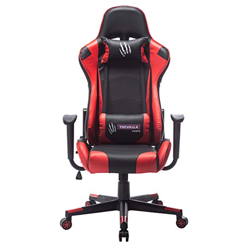 Cadeira Giratória Gamer Trevalla Relax 180 Graus TL-CDG-08-5 Preta/Vermelha