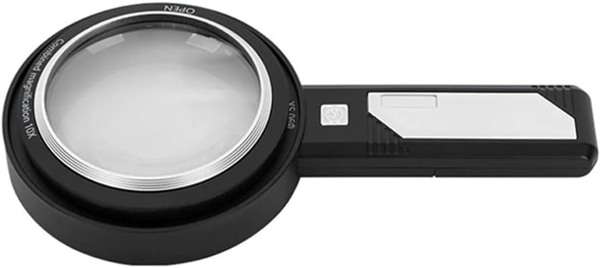 Illuminated Magnifying Glass Portable Magnifying Glass Strap Light Optical Lens Illuminated Magnifying Glass for Reading Repair