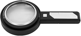 BZLSFHZ Illuminated Magnifying Glass Portable Magnifying Glass Strap Light Optical Lens Illuminated Magnifying Glass For Reading Repair (Color : A, Size : One size)