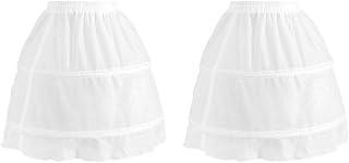 HEAVENGLOW 2X Kids Single Hoop Puffy Tulle Wedding Dress Petticoat Underskirt Crino|2 Pieces of Girls Crino|Slips, Pettico... Price In India